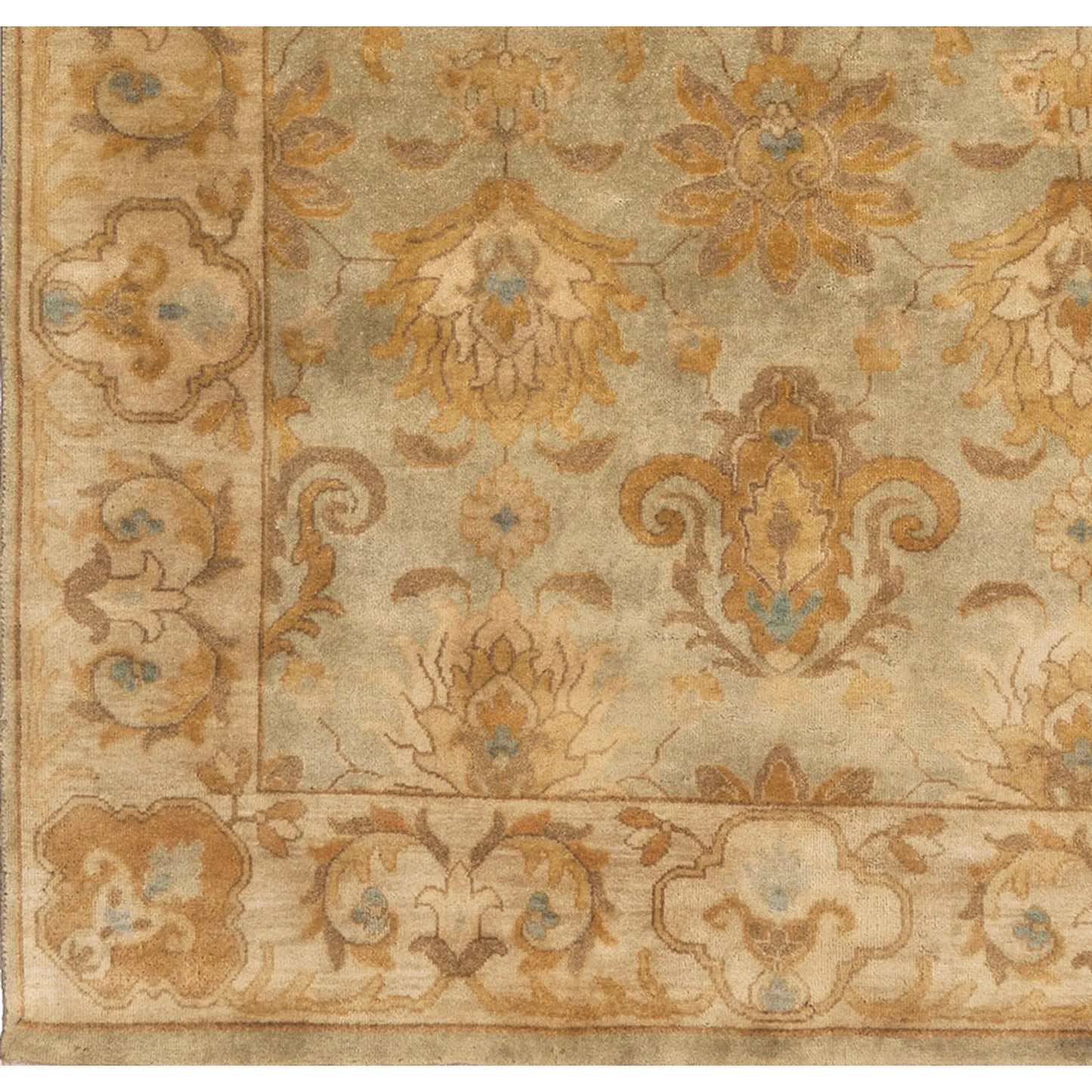 002 41054-18668,41054-18670 | Closeup | Temptress Rug - 1633 by Surya in light olive, mustard, light brown, sage. Made from 100% wool in a unique style.
