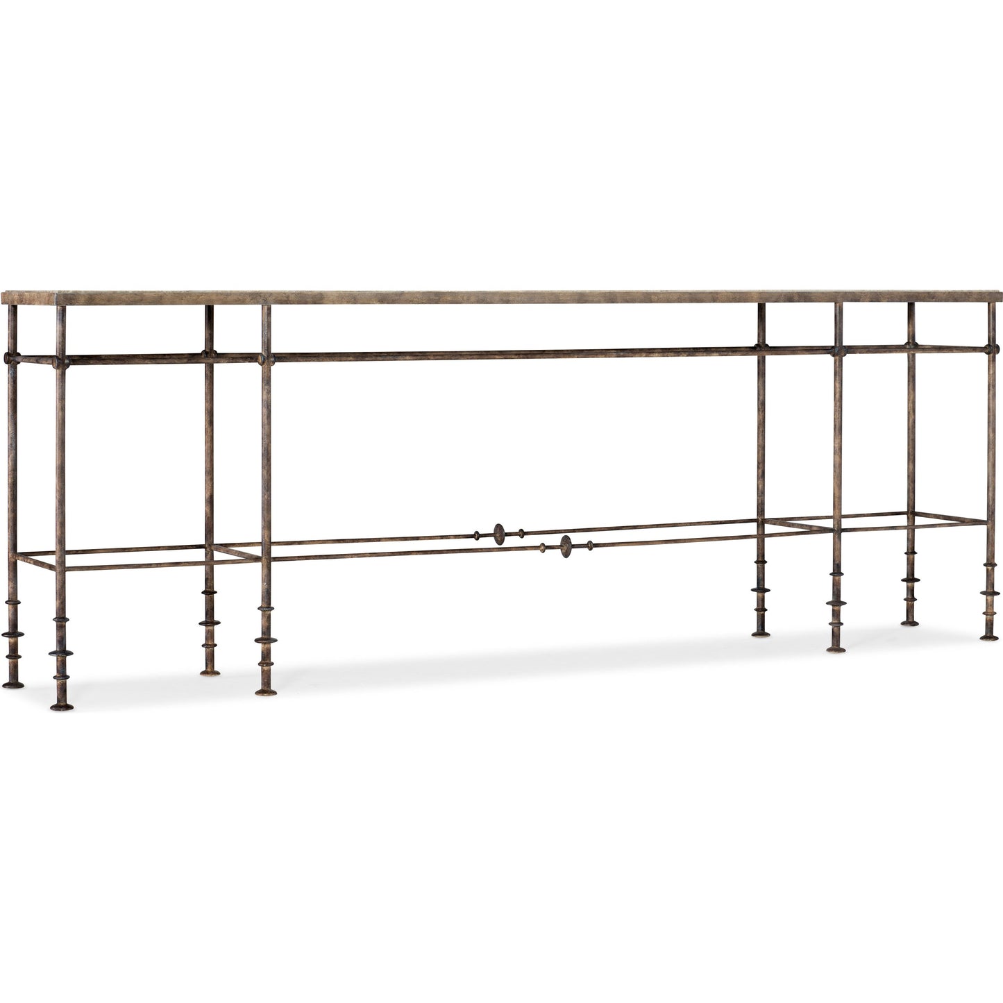 001 SI-1749067 | Additional Silo | La Grange St James Metal and Stone Console by Hooker Furniture in black. Made from metal, stone in a modern style.