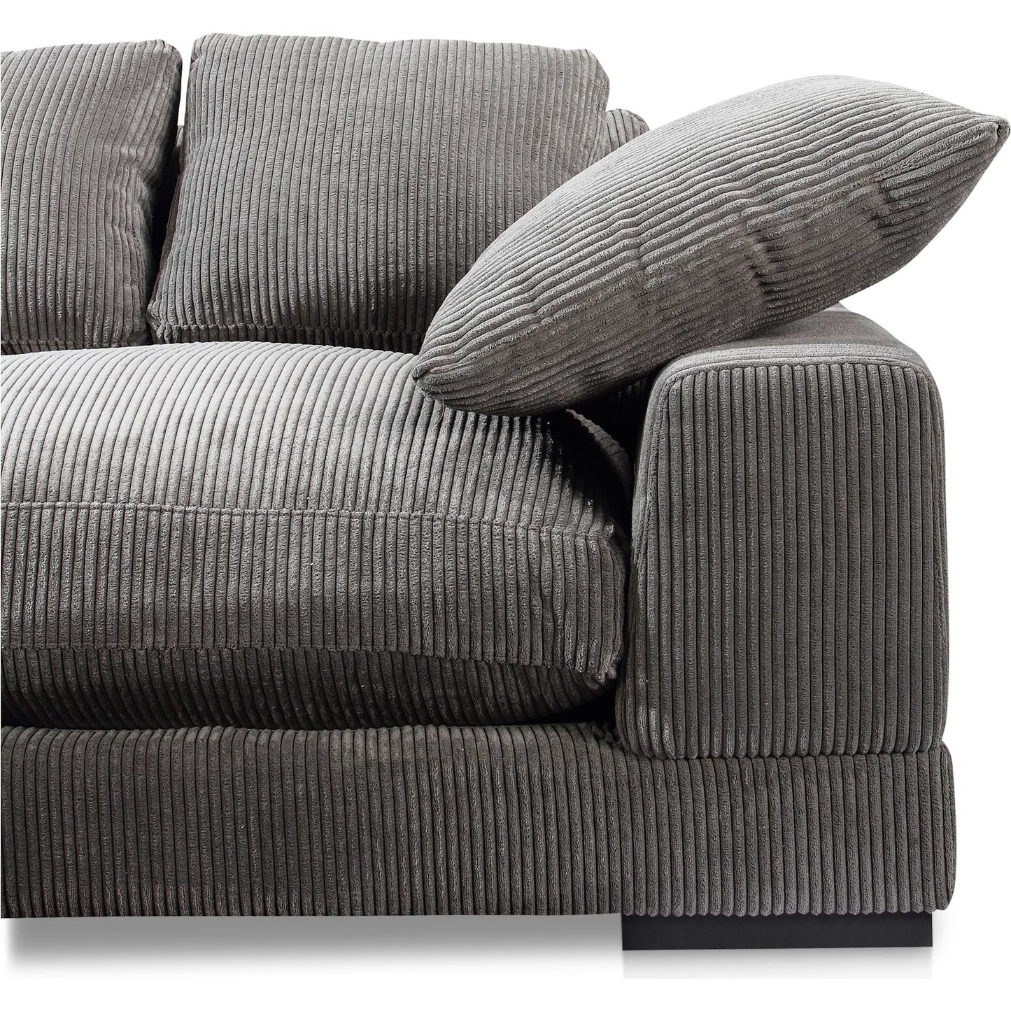 004 SI-2368241 | Additional Silo | Plunge Sectional by Moe's Home Collection in charcoal. Made from upholstery: 100% polyester, solid wood, plywood construction, s-springs, webbing support, high density foam, fiber-fill in a unique style.