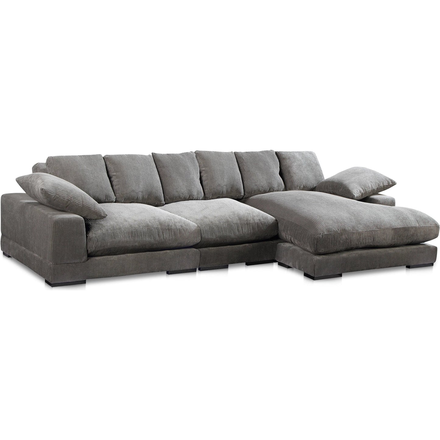 001 SI-2368241 | Primary Silo | Plunge Sectional by Moe's Home Collection in charcoal. Made from upholstery: 100% polyester, solid wood, plywood construction, s-springs, webbing support, high density foam, fiber-fill in a unique style.
