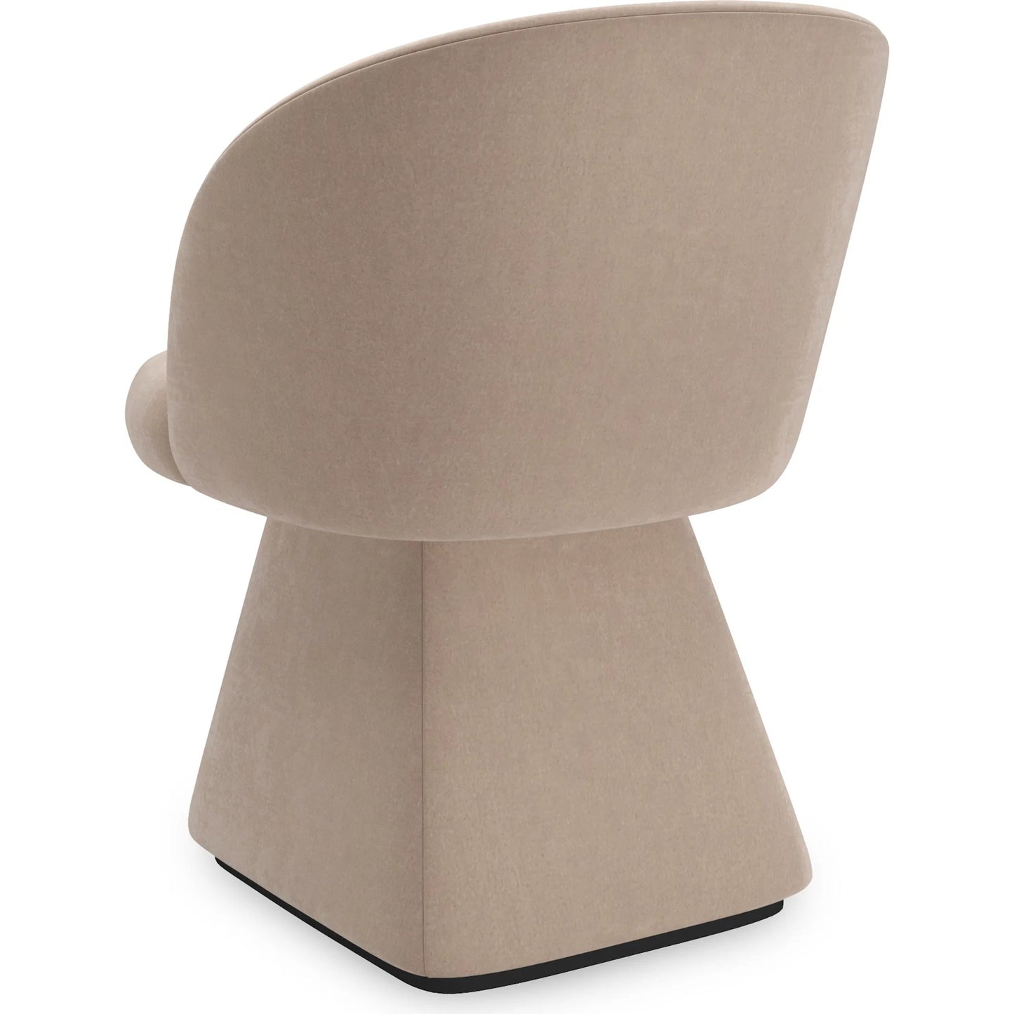 002 SI-2250633 | Additional Silo | Vuelta Swivel Chair by Caracole in taupe and almost black. Made from asian hardwood in a unique style.
