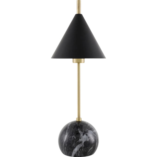 Tunja Accent Table Lamp by Livabliss in electroplated. Made from iron, metal, plastic in a rustic style.