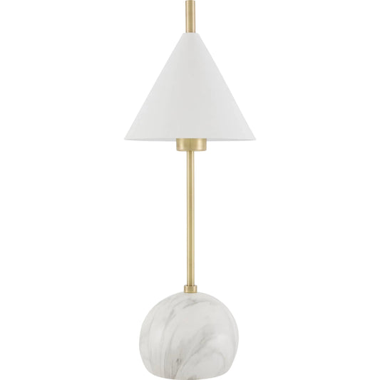 Tunja Accent Table Lamp by Livabliss in electroplated. Made from iron, metal, plastic in a rustic style.