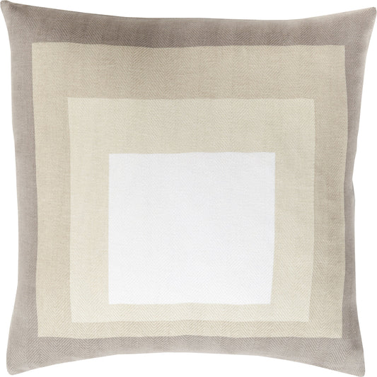001 O-SURYA-TO023-1818D,O-SURYA-TO023-1818P | Additional Silo | Teori Indoor/Outdoor Pillow by Surya in ivory, beige. Made from 100% cotton in a modern style.