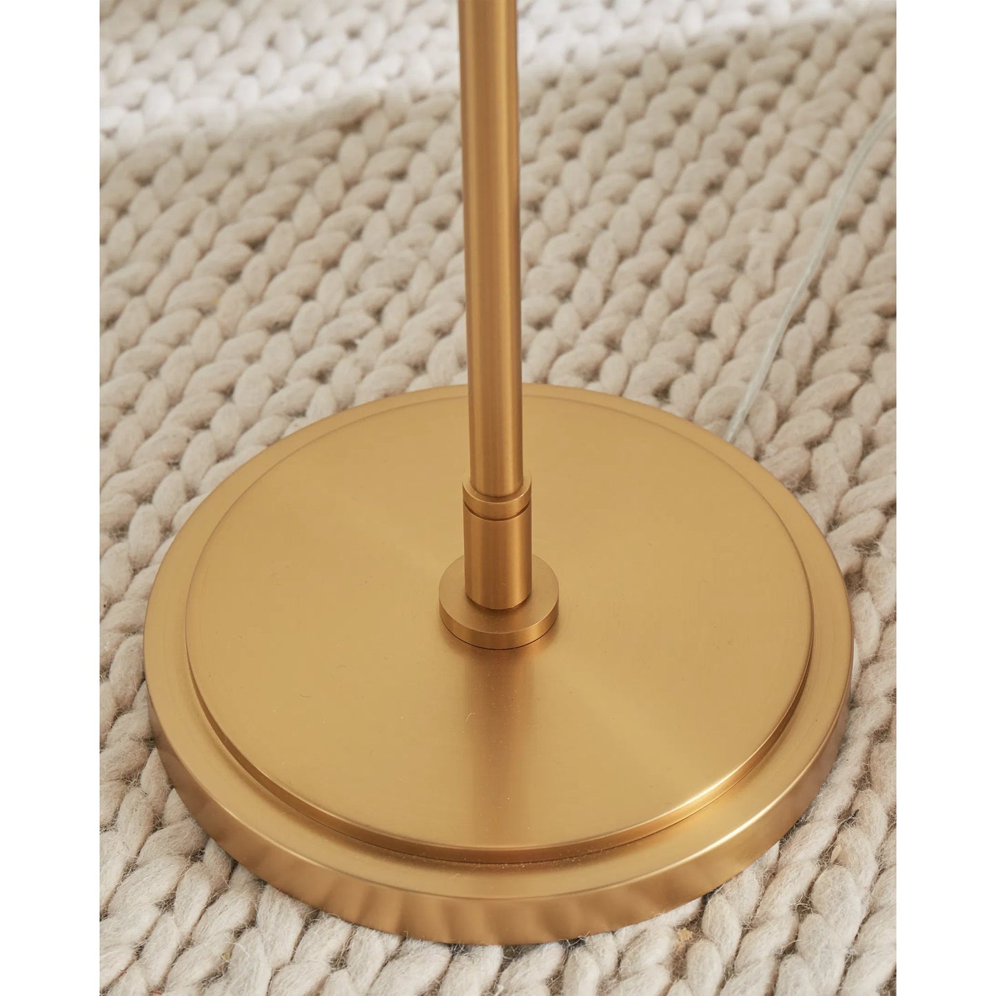 006 SI-2235810 | Closeup | Beckham Classic Floor Lamp by Visual Comfort & Co. in burnished brass. Made from steel in a unique style.