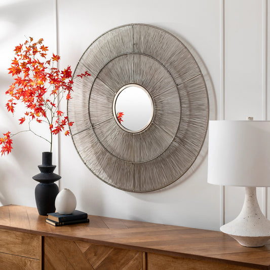 Topola - 30923 by Surya in metallic silver and powder coated. Made from metal in a transitional style.