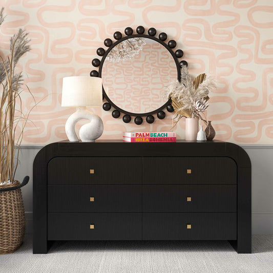 Hump 6 Drawer Dresser by TOV Furniture. Made from unique in a modern style.