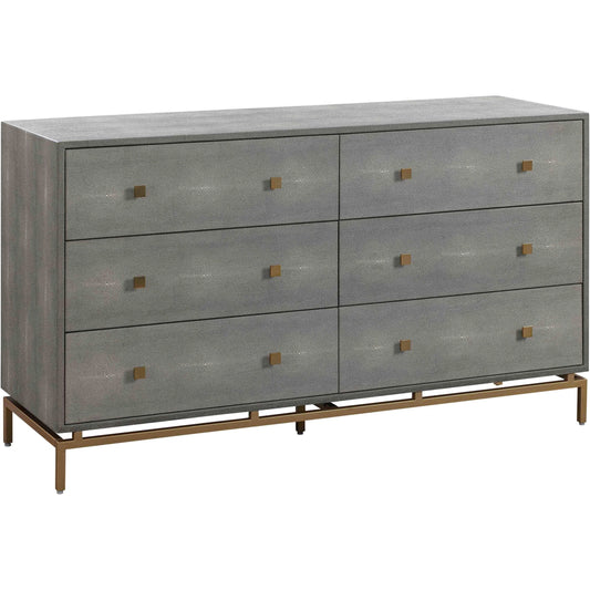 021 SI-1787241 | Primary Silo | Pesce Shagreen 6 Drawer Dresser by TOV Furniture. Made from unique in a transitional style.