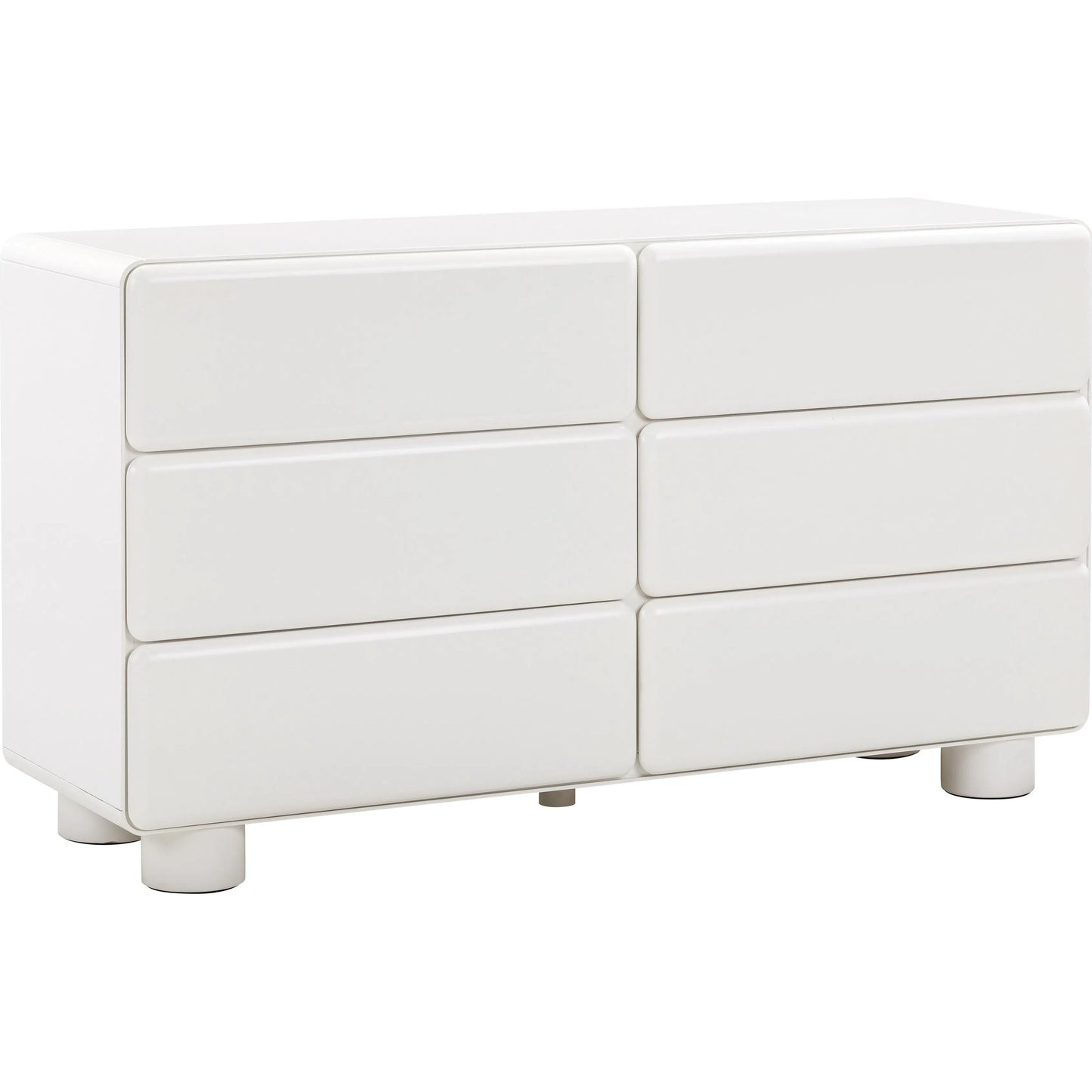 002 SI-2248508 | Primary Silo | Tammy 6-Drawer Dresser by TOV Furniture in white. Made from mdf, rubberwood in a unique style.