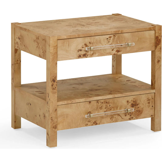 Brandyss Burl Nightstand by TOV Furniture. Made from unique in a modern style.