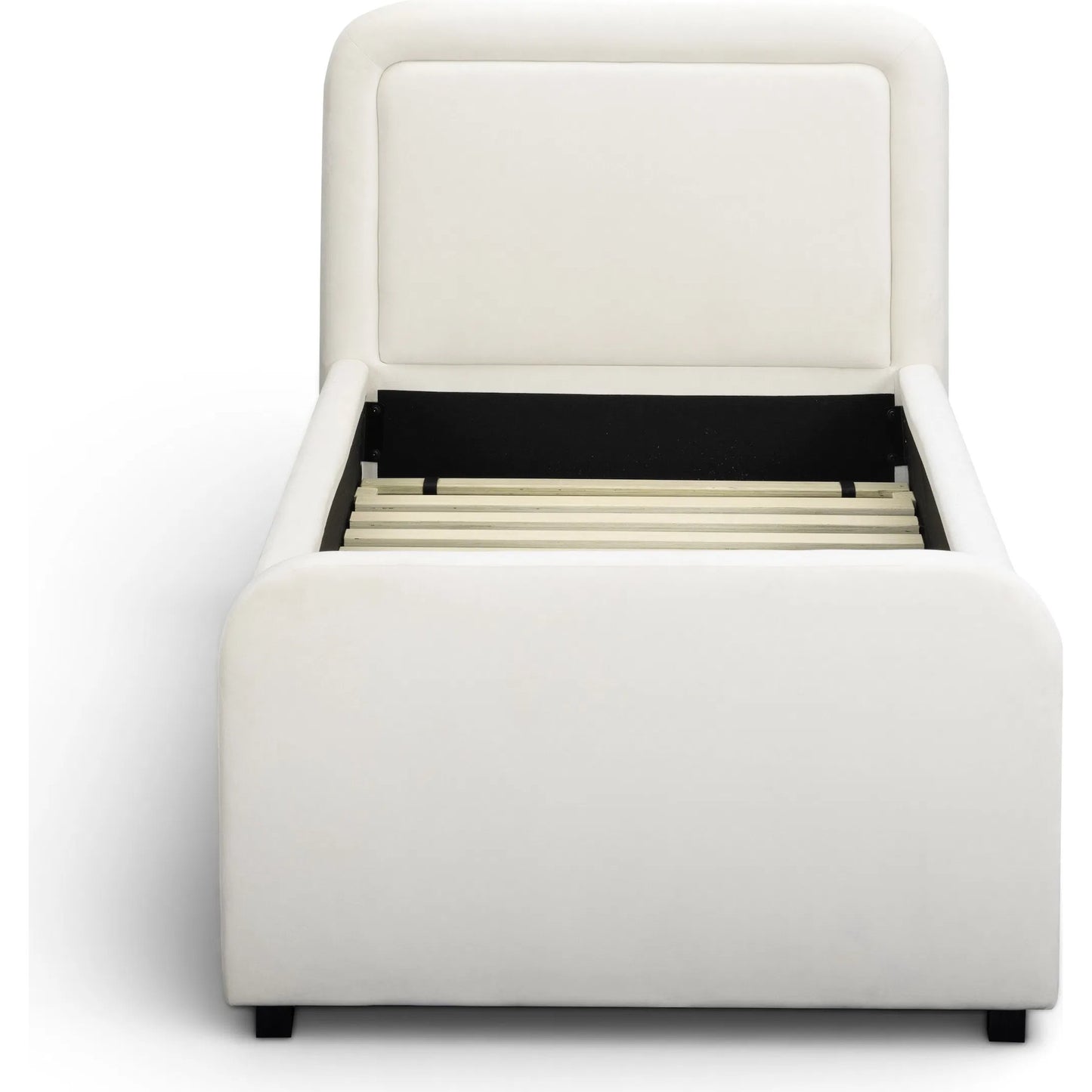 023 SI-2633771 | Unknown | Briella Performance Trundle Bed in by TOV Furniture. Made from pine, plywood, rubberwood, velvet in a unique style.