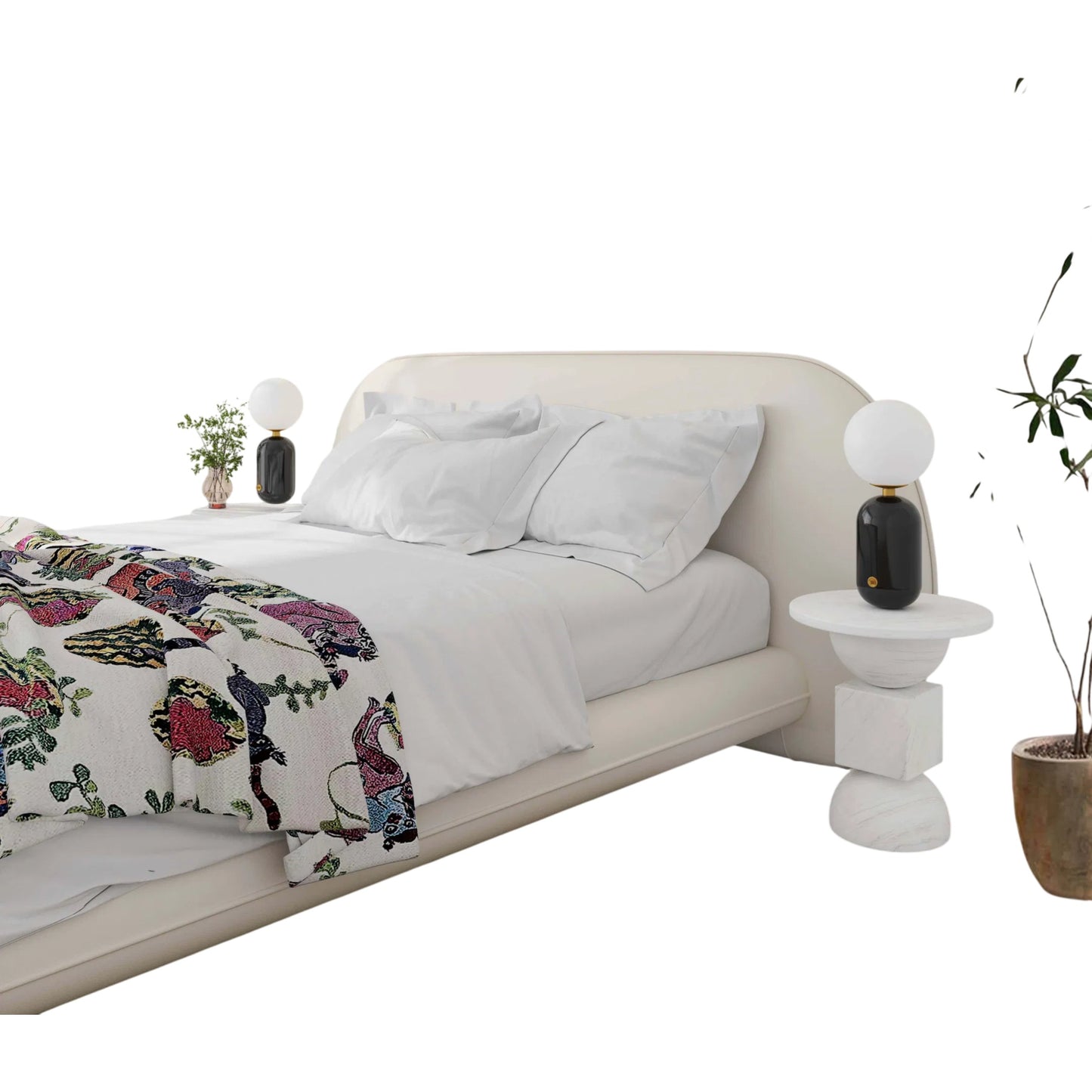 004 SI-2248336 | Lifestyle | Liza Table Lamp by TOV Furniture in black. Made from glass, iron in a modern style.