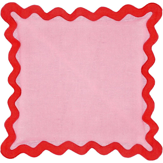 Scalloped Edge and Linen Throw Pillow by TOV Furniture. Made from linen in a eclectic & global style.