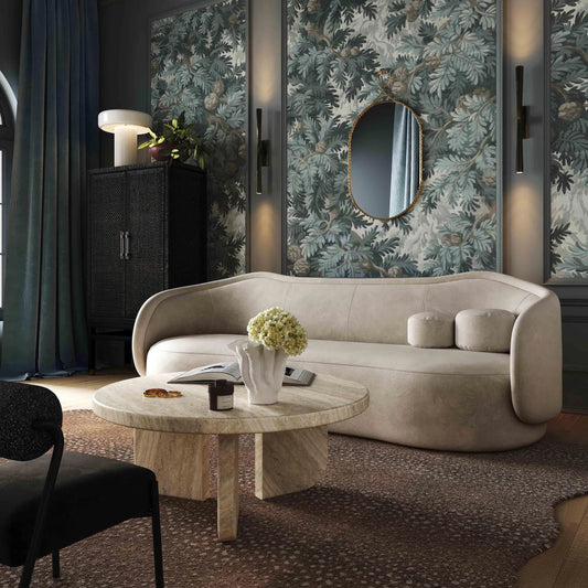 Ravina Braided Brass Oval Wall Mirror by TOV Furniture in gold. Made from glass, iron, mdf in a transitional style.