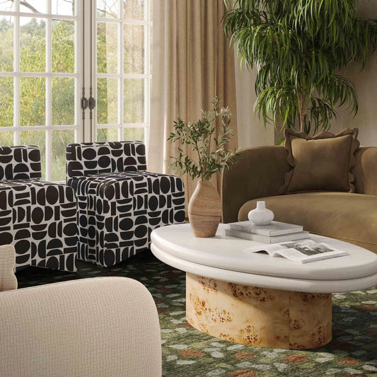 Saava Sandstone Curved Vase by TOV Furniture in natural. Made from stone in a rustic style.