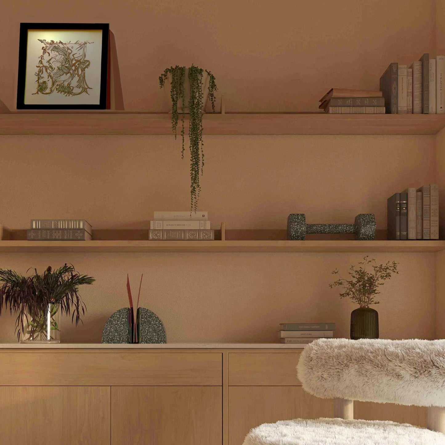 016 SI-2248240 | Lifestyle | Gabby Speckled Decorative Barbell by TOV Furniture. Made from concrete in a eclectic & global style.