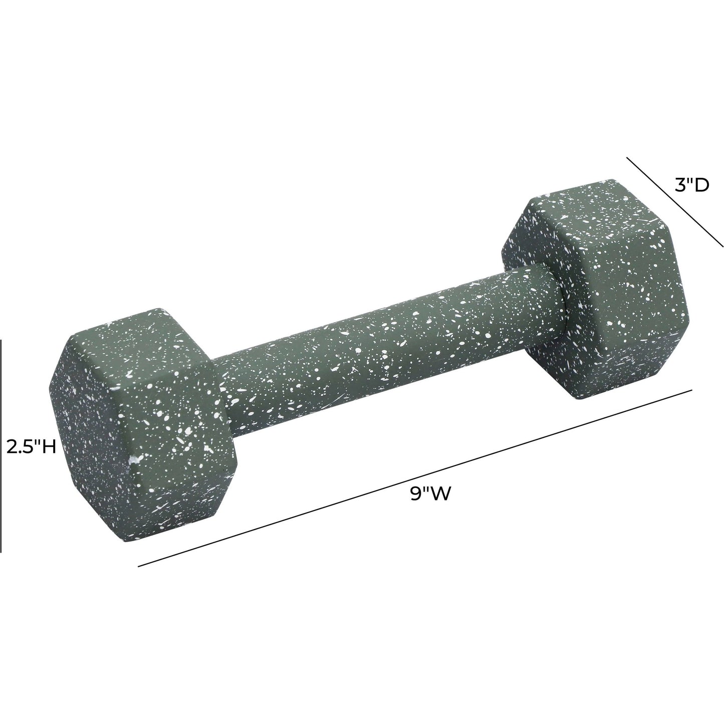 007 SI-2248240 | Unknown | Gabby Speckled Decorative Barbell by TOV Furniture. Made from concrete in a unique style.
