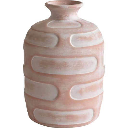 001 SI-2519417 | Primary Silo | Earthenware Retro Vase by TOV Furniture. Made from ceramic in a rustic style.