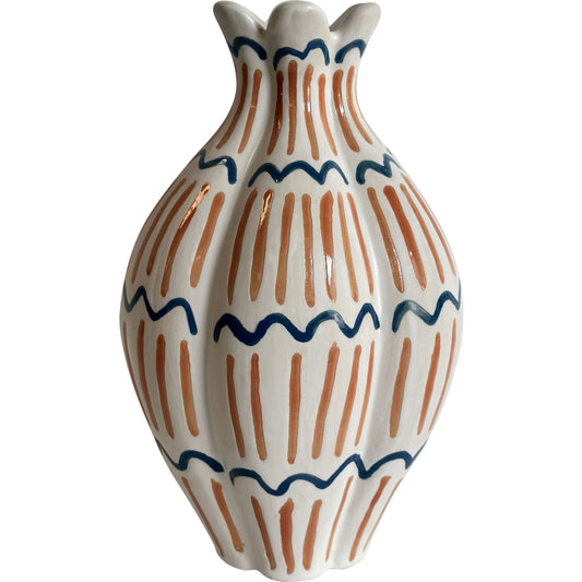 001 SI-2519514 | Primary Silo | Roman Coral Vase by TOV Furniture. Made from ceramic in a eclectic & global style.