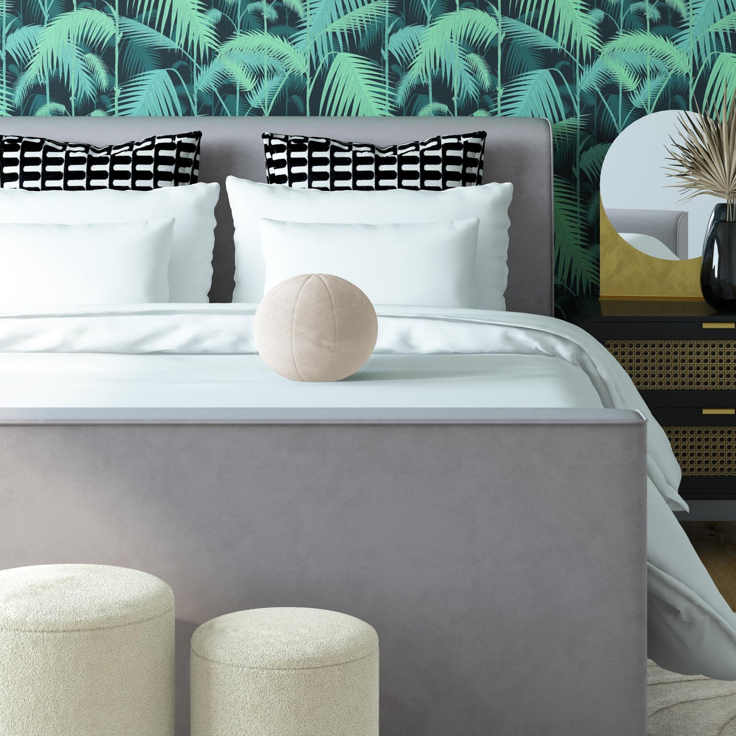 010 SR-893955,SR-893957 | Lifestyle | Boba Velvet Pillow by TOV Furniture. Made from velvet in a traditional style.