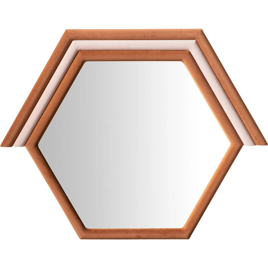 Lally Velvet Prism Wall Mirror by TOV Furniture. Made from beech, glass, velvet in a eclectic & global style.