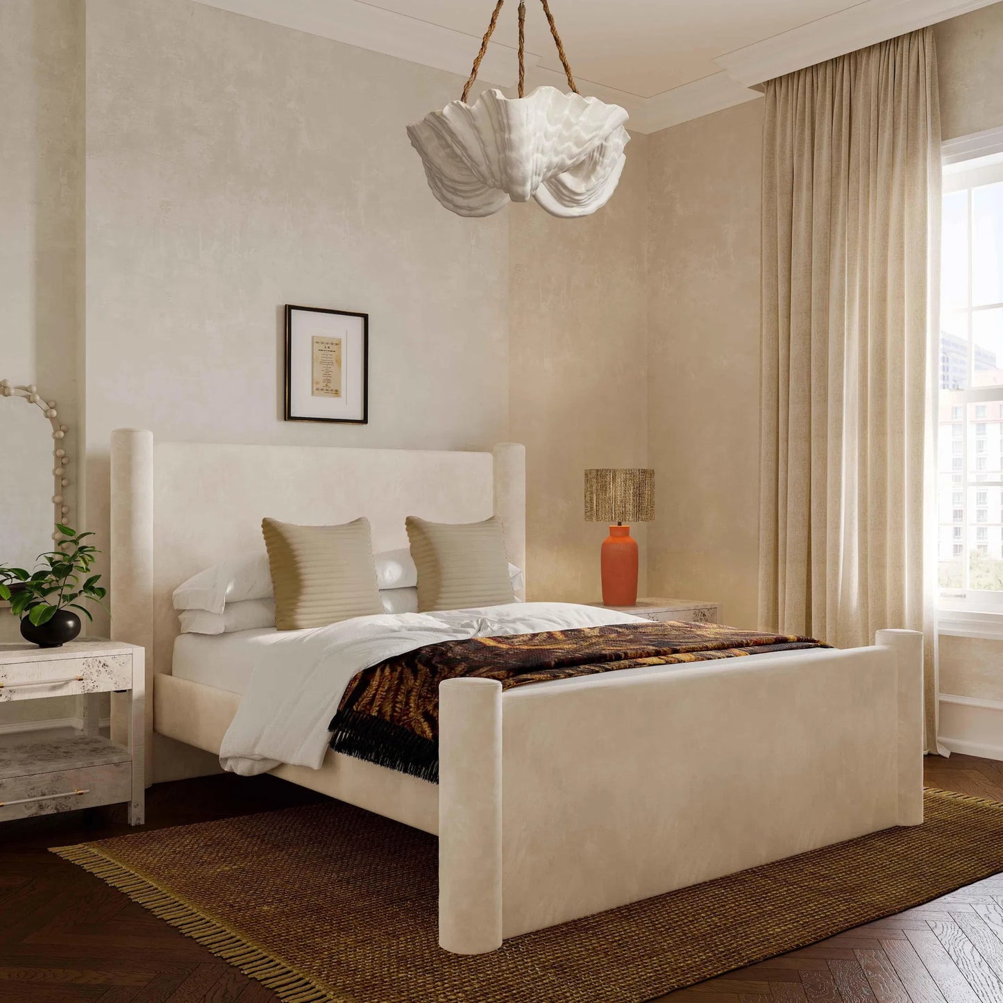 009 SI-2248238 | Lifestyle | Furry Vegan Fur Accent Pillow by TOV Furniture in taupe. Made from fabric in a transitional style.