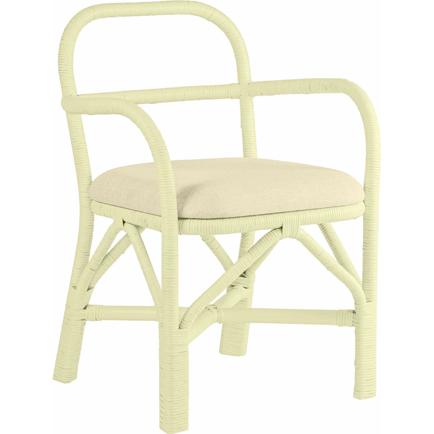 004 SI-2122122 | Primary Silo | Ginny Rattan Dining Chair by TOV Furniture. Made from fabric, rattan in a cottage & farmhouse style.