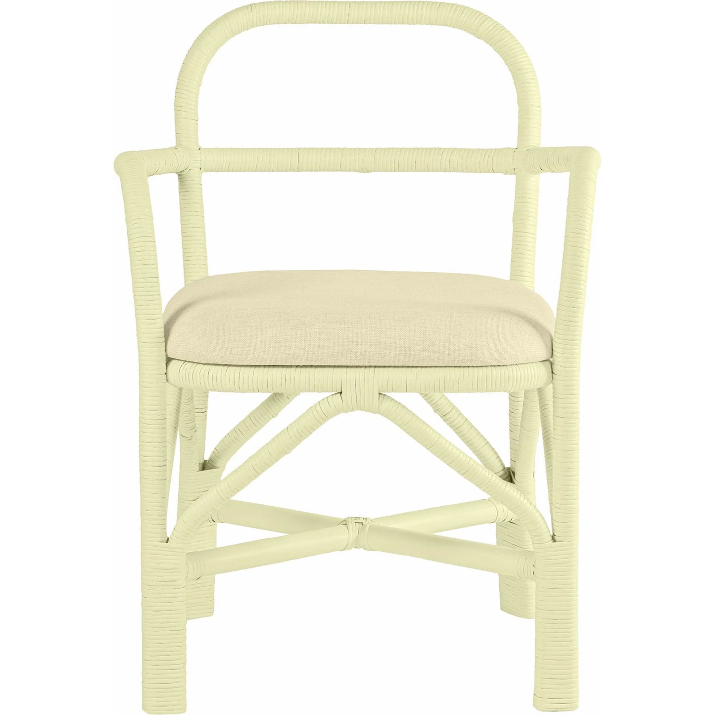 020 SI-2122122 | Unknown | Ginny Rattan Dining Chair by TOV Furniture. Made from fabric, rattan in a cottage & farmhouse style.