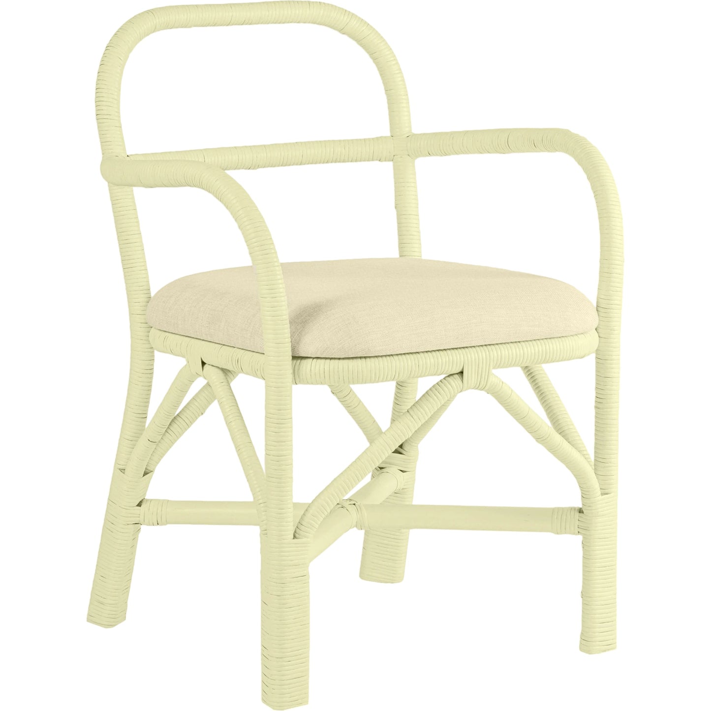 007 SI-2122122 | Additional Silo | Ginny Rattan Dining Chair by TOV Furniture. Made from fabric, rattan in a cottage & farmhouse style.