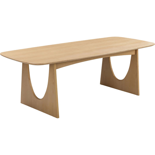 Cybill Dining Table by TOV Furniture in natural ash. Made from ash veneer, mdf, rubberwood in a modern style.