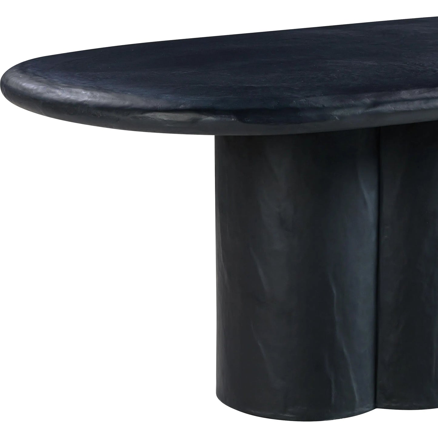 014 SI-2122117 | Unknown | Elika Faux Plaster Oval Dining Table by TOV Furniture. Made from concrete in a modern style.