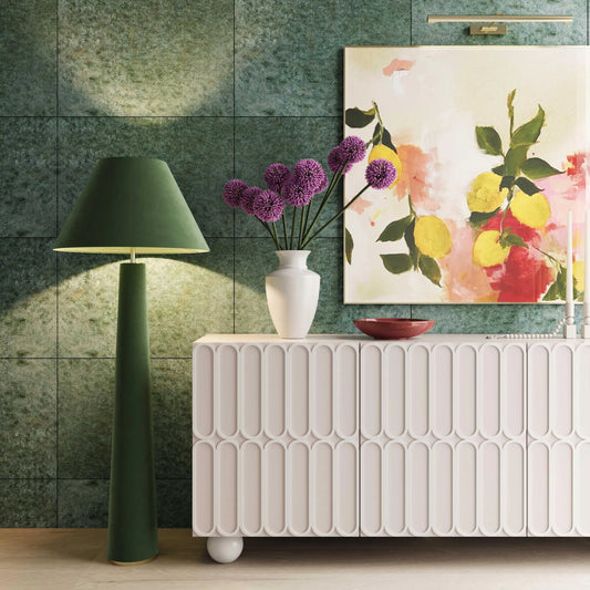 Tori Motif Buffet by TOV Furniture in taupe. Made from mdf, rubberwood in a eclectic & global style.