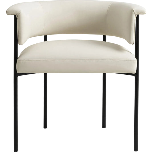 Taylor Vegan Leather Dining Chair by TOV Furniture. Made from plywood, stainless steel, vegan leather in a traditional style.