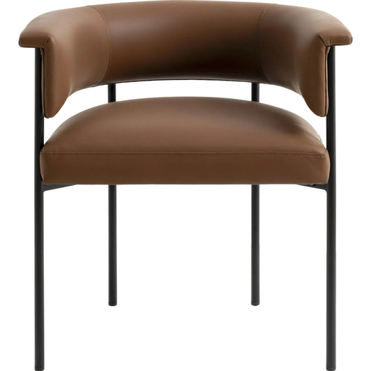 Taylor Vegan Leather Dining Chair by TOV Furniture. Made from plywood, stainless steel, vegan leather in a traditional style.