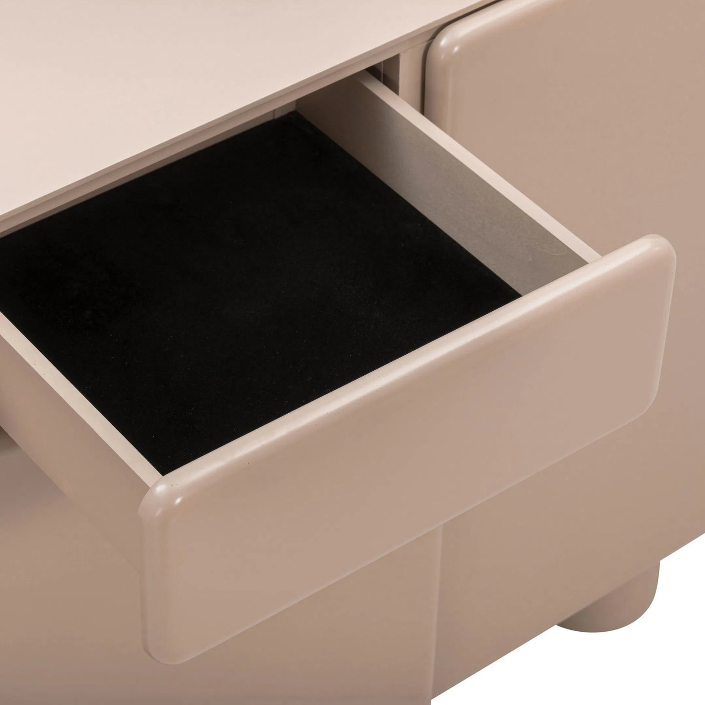006 SI-2440003 | Closeup | Tammy Buffet by TOV Furniture in taupe. Made from mdf, rubberwood in a unique style.