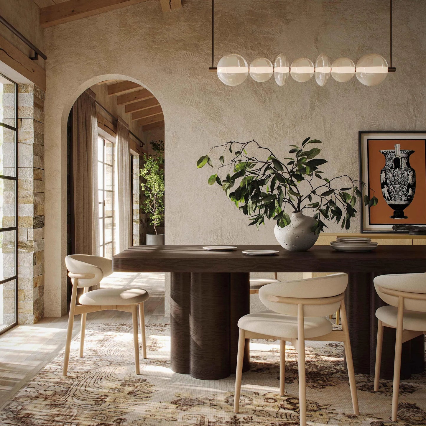 017 SI-2454288 | Lifestyle | Bambi Ash Dining Table by TOV Furniture. Made from unique in a transitional style.