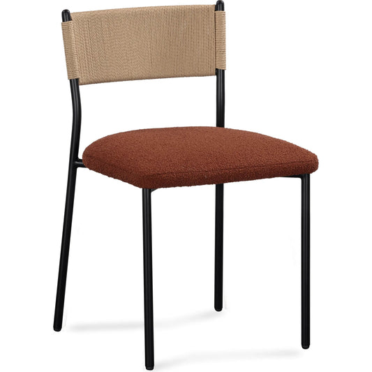 001 SI-2519389 | Primary Silo | Celine Performance Dining Chair (Set of 2) by TOV Furniture. Made from boucle, metal, plywood, rope in a rustic style.
