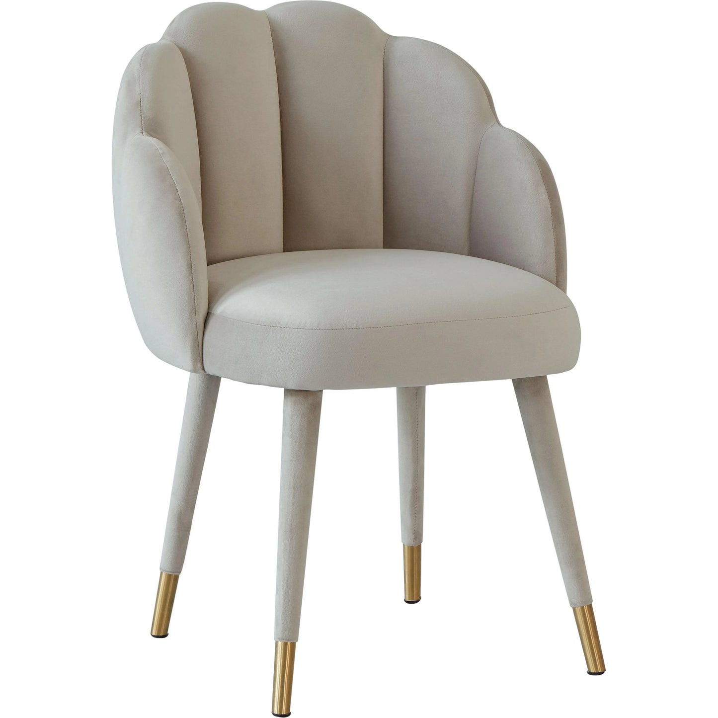 001 SR-893979 | Primary Silo | Gardenia Velvet Dining Chair by TOV Furniture in light gray. Made from velvet in a transitional style.