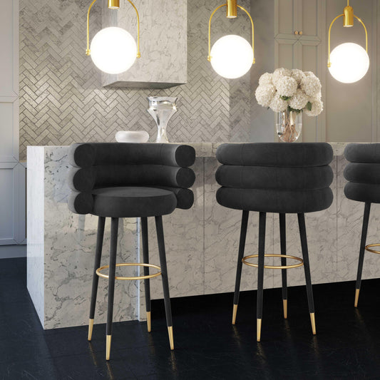 Betty Velvet Barstool by TOV Furniture. Made from unique in a modern style.
