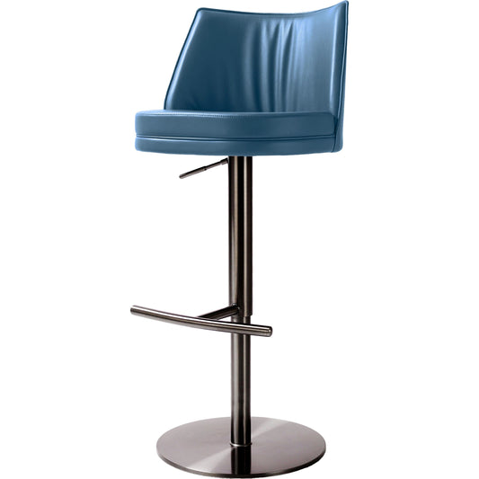 Gala Vegan Leather Adjustable Stool by TOV Furniture. Made from mdf, stainless steel, vegan leather in a modern style.