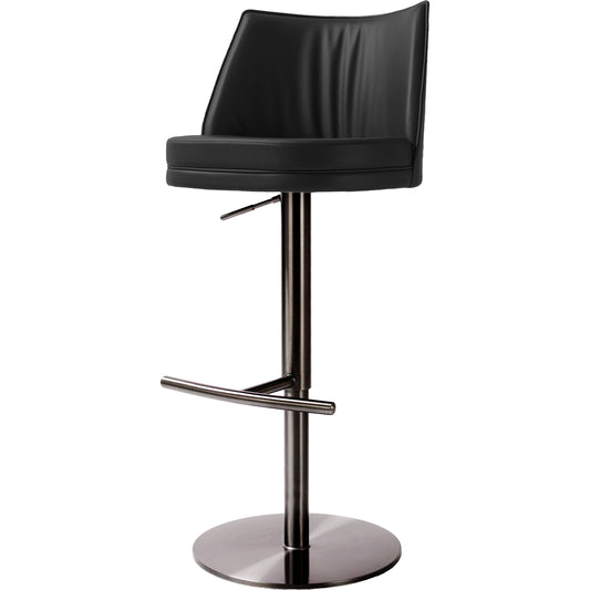 Gala Vegan Leather Adjustable Stool by TOV Furniture. Made from mdf, stainless steel, vegan leather in a modern style.