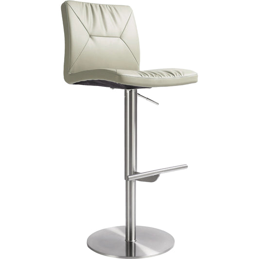 Paddy Vegan Leather Adjustable Stool by TOV Furniture. Made from mdf, stainless steel, vegan leather in a modern style.