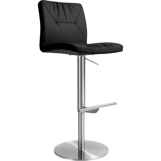 Paddy Vegan Leather Adjustable Stool by TOV Furniture. Made from mdf, stainless steel, vegan leather in a modern style.