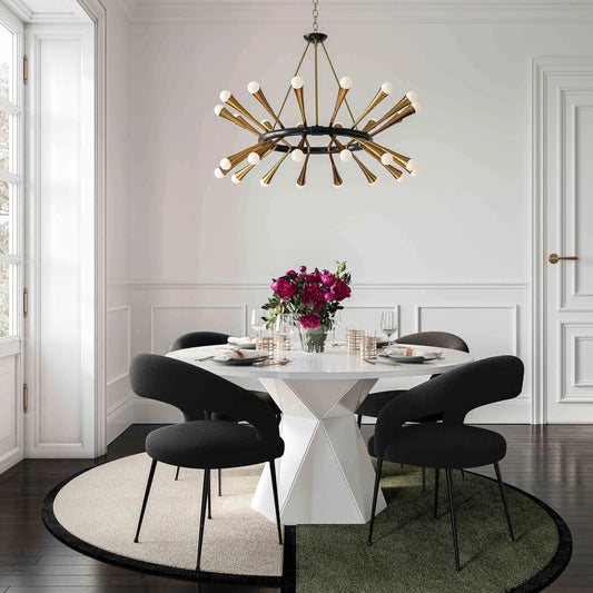 Rocco Boucle Dining Chair by TOV Furniture. Made from unique in a modern style.