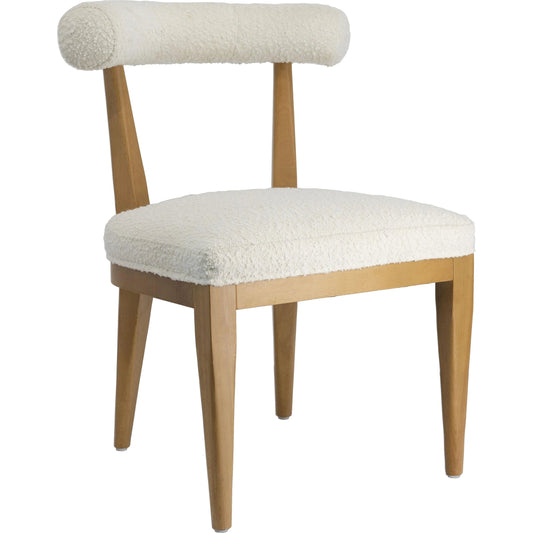 Palla Boucle Dining Chair by TOV Furniture. Made from boucle, wood in a modern style.