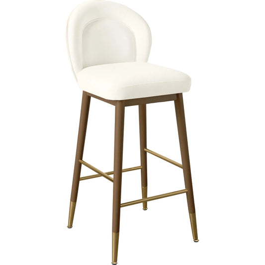Hailey Velvet Counter Stool by TOV Furniture. Made from ash wood, iron, velvet in a modern style.