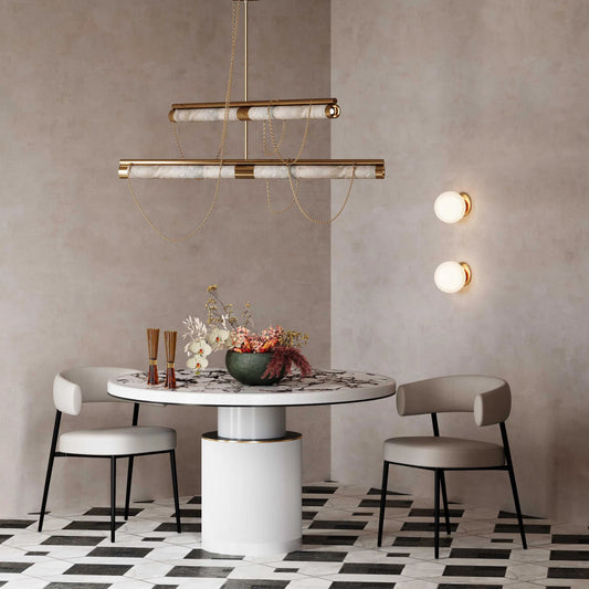 Maxine Performance Vegan Leather Dining Chair by TOV Furniture in cream. Made from iron, vegan leather in a transitional style.