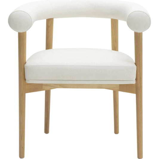 Spara Vegan Leather Dining Chair by TOV Furniture. Made from vegan leather, wood in a modern style.