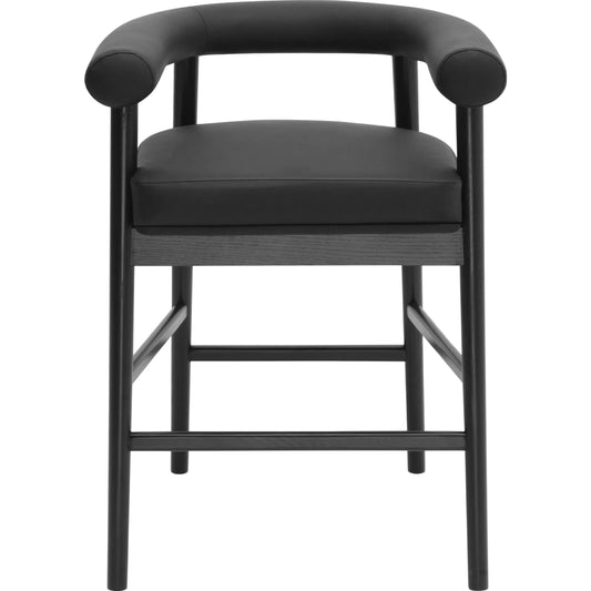 001 SI-2439992 | Primary Silo | Spara Vegan Leather Counter Stool by TOV Furniture. Made from vegan leather, wood in a modern style.