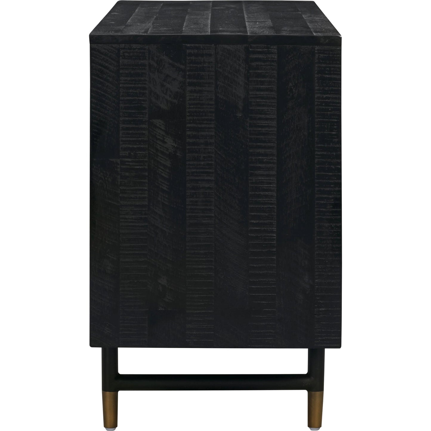 008 S-303061 | Additional Silo | Gatsby Wood Buffet by TOV Furniture in natural and black. Made from acacia, steel, tempered glass in a modern style.